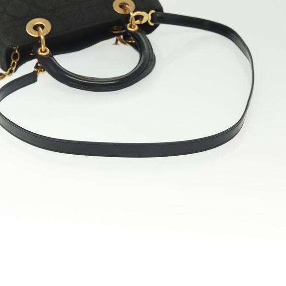 DIOR Canage Hand Bag Nylon Black Gold - Picture 9 of 13